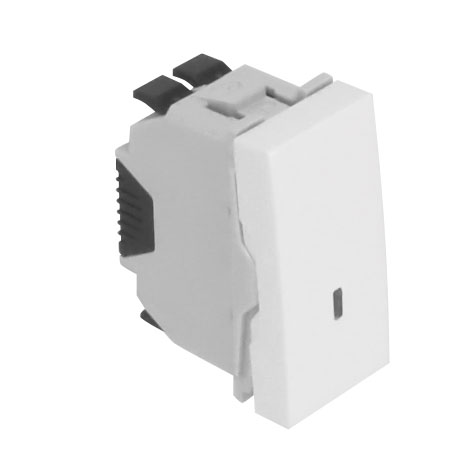 Poussoir à Bascule avec Témoin Indépendant (12V) - 1 Module