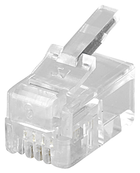 Telephone Plug - 4 Positions with 4 Contacts (Plug 4x4)