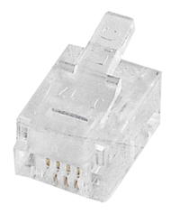 Telephone Plug - 6 Positions with 4 Contacts (Plug 6x4)
