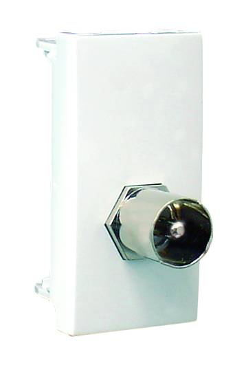Module with 1 IEC Male / Type F connector - 1 Module