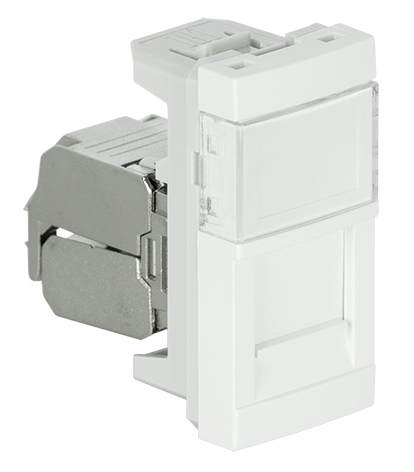 Module with RJ45 Cat. 6A STP connector - 1 Mod.
