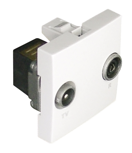 Tomada R - TV Terminal - 2 Módulos