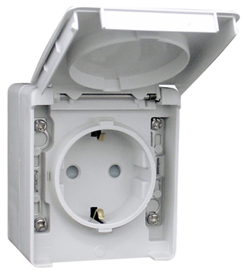 Tomada Schuko com Obturador
